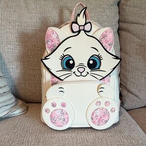 Loungefly Cream and Pink Disney Marie Backpack